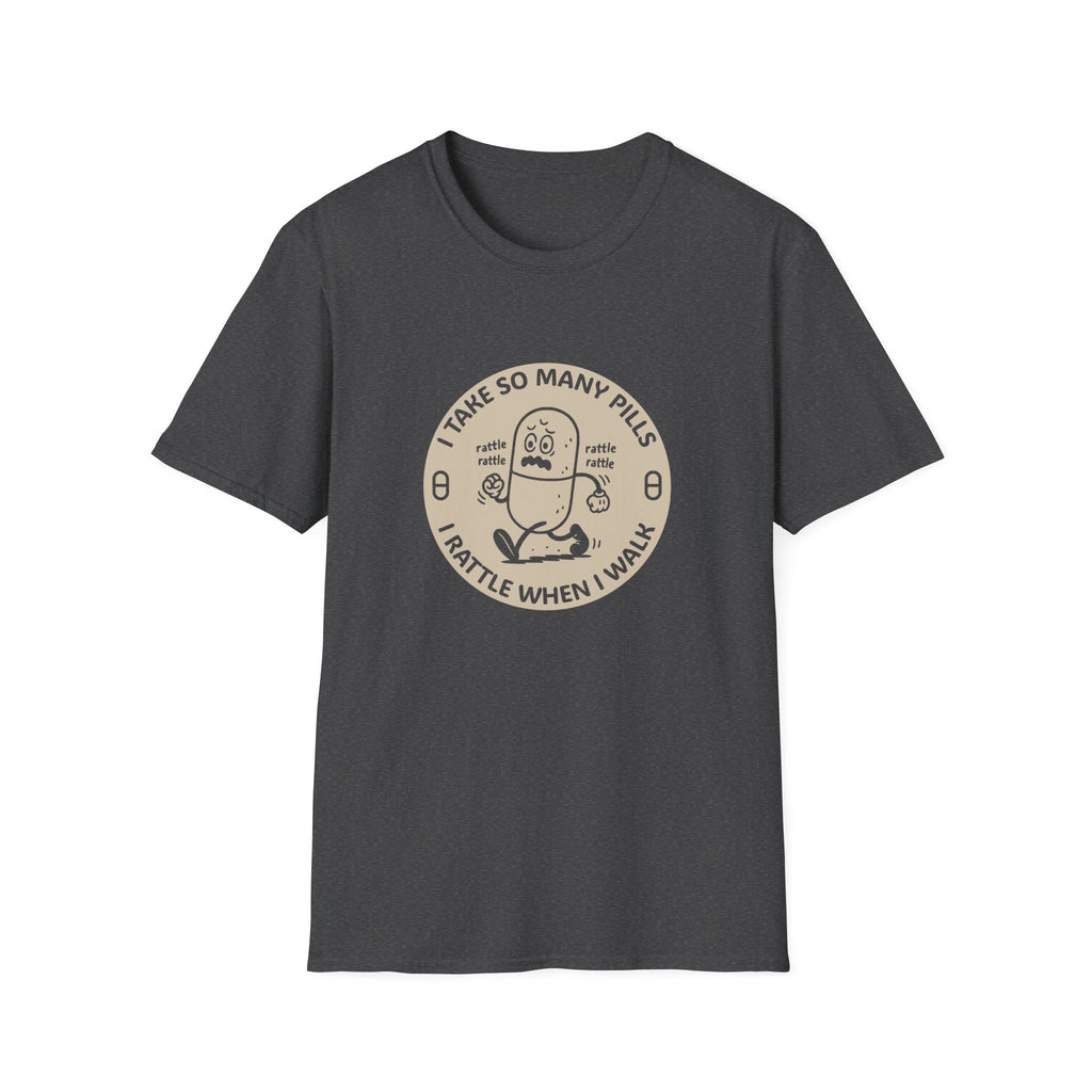Funny Rattle Pill Cartoon T-Shirt