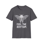 Feel the Rhythm T-shirt with Artistic Insect Design