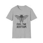 Feel the Rhythm T-shirt with Artistic Insect Design