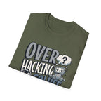 Overhacking Solves Nothing T-shirt with Robot Design