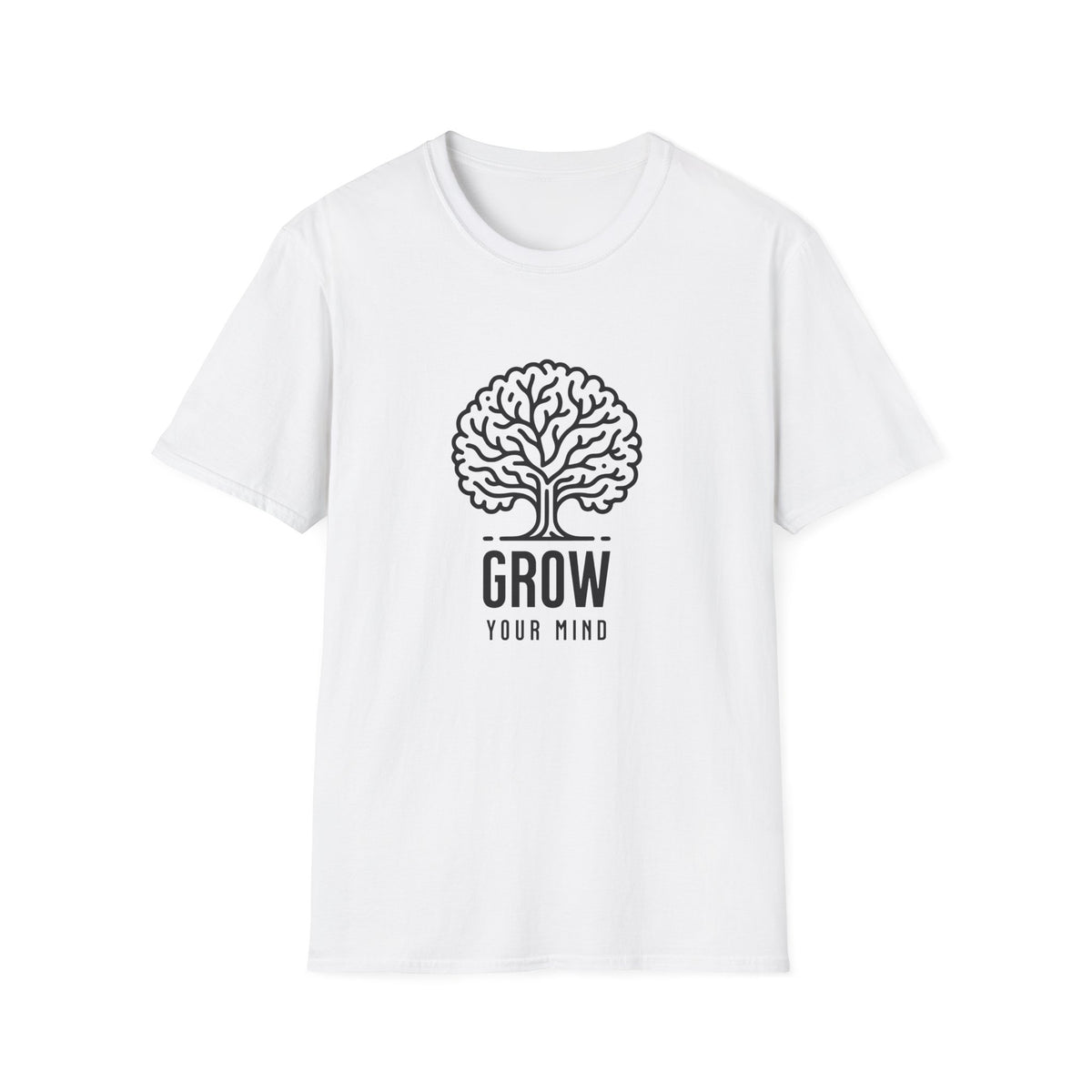 Grow Your Mind Inspirational Tree Design T-shirt