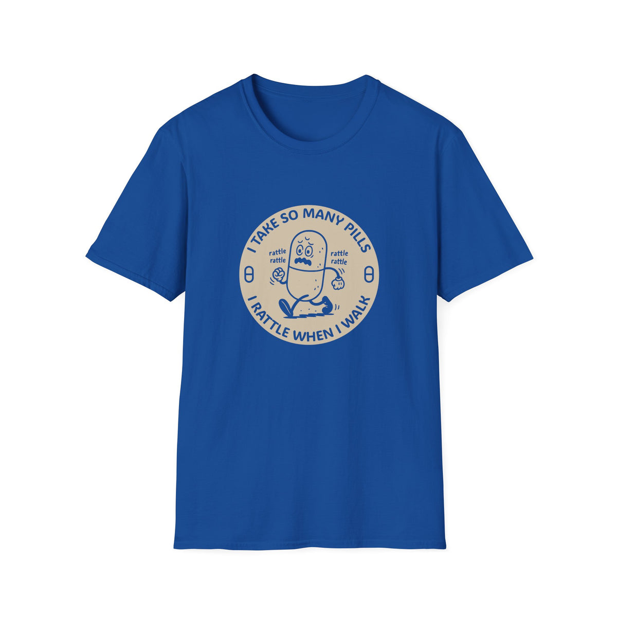Funny Rattle Pill Cartoon T-Shirt