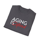 Aging is Optional Humor T-shirt with Bold Design